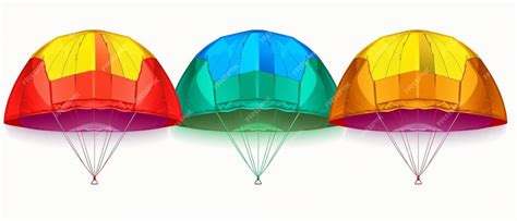 Premium Ai Image Collection Bright Colorful Parachute On White