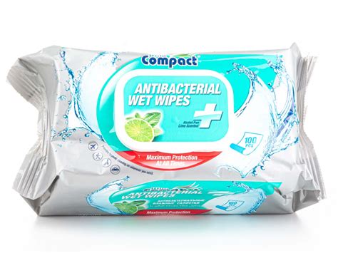 Ultra Compact Antibacterial Wet Wipes Pieces In Reclosable Package Online Purchase Euro