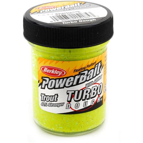 Berkley Powerbait Turbo Dough 175 Oz Glitter Trout Floating Bait Chartreuse