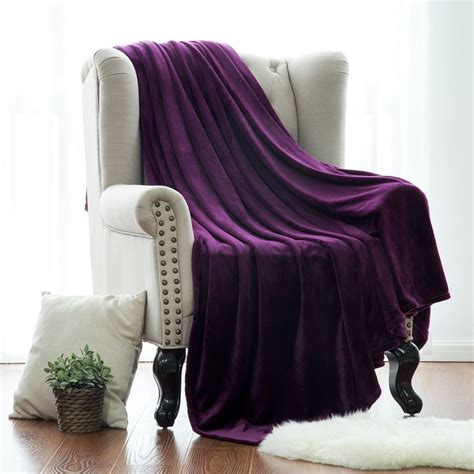 Bedsure Fleece Blanket King Size Purple Lightweight Super Soft Cozy