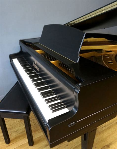 Kimball Baby Grand Piano Ebony Black New Matching Bench Cameron Piano