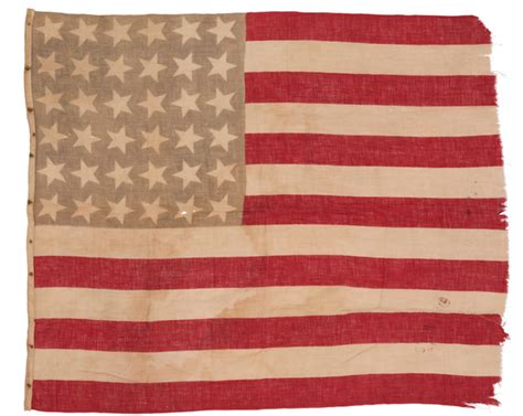 36 Star Printed American Flag Circa 1864 67 The Great Republic
