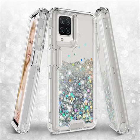 Samsung Galaxy A12 Case Glitter Cute Phone Case Girls With Kickstand