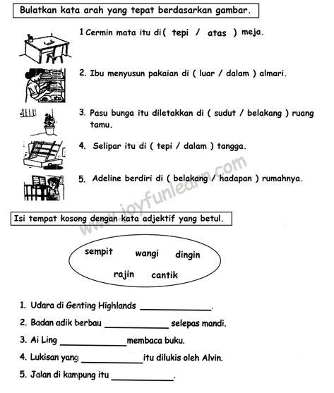 Image Result For Latihan Kata Adjektif Tahun Preschool Activities Education Writing Riset