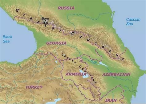 Caucasus Map Caucasus Mountains Map World History Lessons