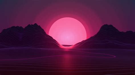 We present you our collection of desktop wallpaper theme: Free download sunset 4k pink sun abstract landscape neon ...