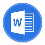 Word Icon Ms Office Button Icons Blackvariant
