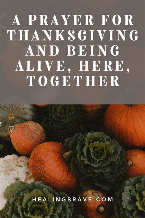 A Prayer For Thanksgiving And Togetherness Healing Brave