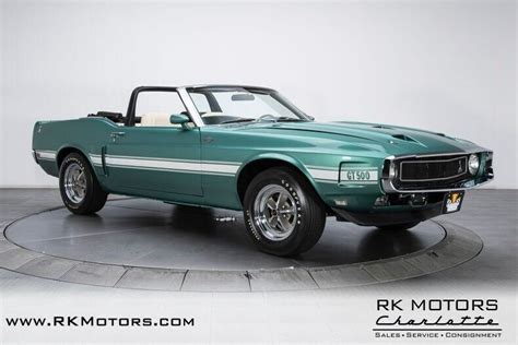 1969 Ford Shelby Mustang Gt500 Silver Jade Convertible 428 Cobra Jet V8