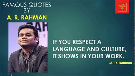 Video production for music in india has much greater scope today as compared to in past, given that many a young talented people want to exhibit their talent and such videos provide them with a platform for the same. Famous Quotes By A R Rahman || Indian Music director & composer || Music producer || - YouTube