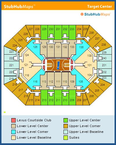 Target Center Seating Chart Pictures Directions And History
