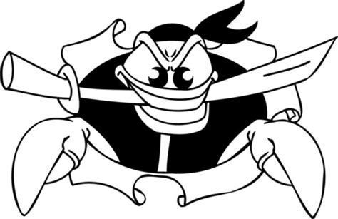 Print coloring pages by moving the cursor over an image and clicking on the printer icon in its upper right corner. Pirate Crab with a Sword in the Mouth Coloring page | Free ...