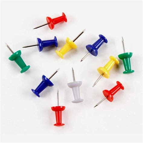 Truvic Multi Colored Push Thumb Pins For Notice Boards In Reusable
