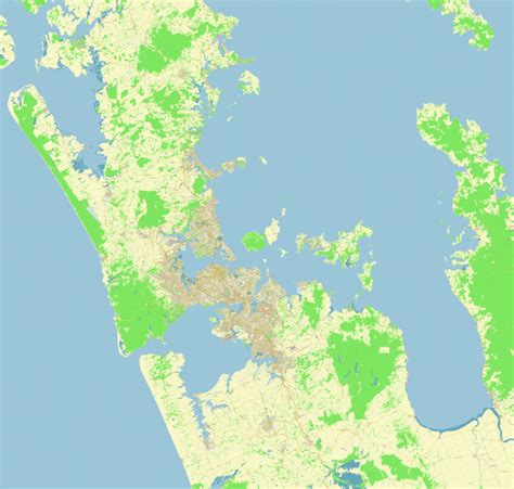 Auckland New Zealand Printable Editable Pdf Layered Vector Map Maps