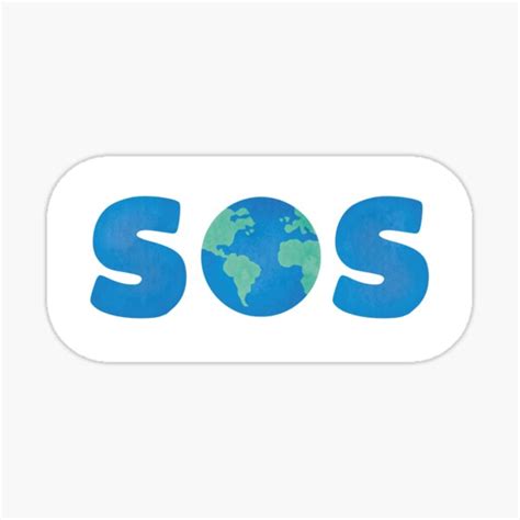 Sos Save Our Planet Sticker For Sale By Bethsdaleart Redbubble
