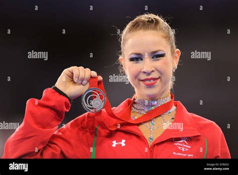 Silver Medal Winner Wales Francesca Jones With Her Medal In The Rhythmic Gymnastics Individual