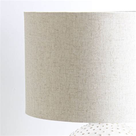 Linen Dots Round Table Lamp By Marquis And Dawe