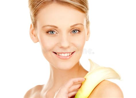 Beautiful Woman With Calla Flower Stock Photo Image Of Calla Floral