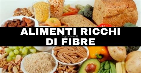 Alimenti ricchi di vitamina e Alimenti ricchi di fibre