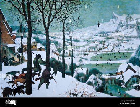 Hunters In The Snow By Pieter Bruegel Hi Res Stock Photography And