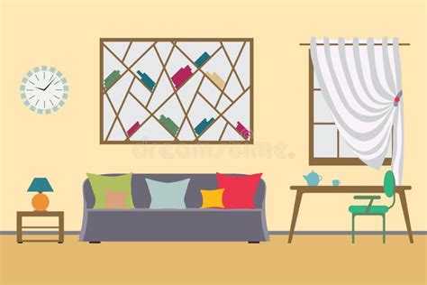 Furniture Set Flat Vector Illustration For You Interior Design Stock