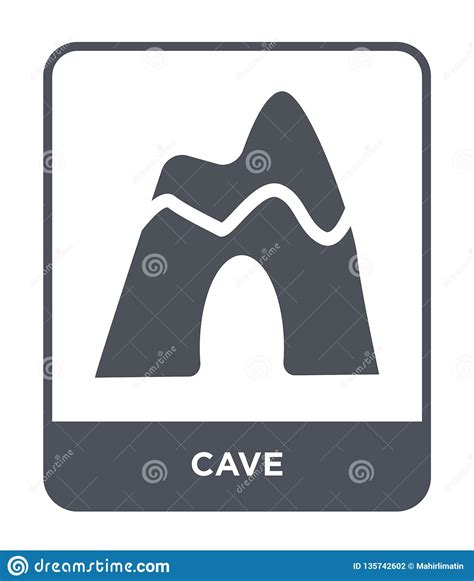 Cave Icon In Trendy Design Style Cave Icon Isolated On White