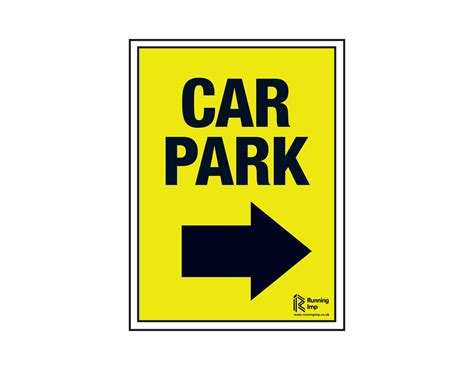 ‘car Park With Loose Arrow Event Sign Running Imp Running Imp