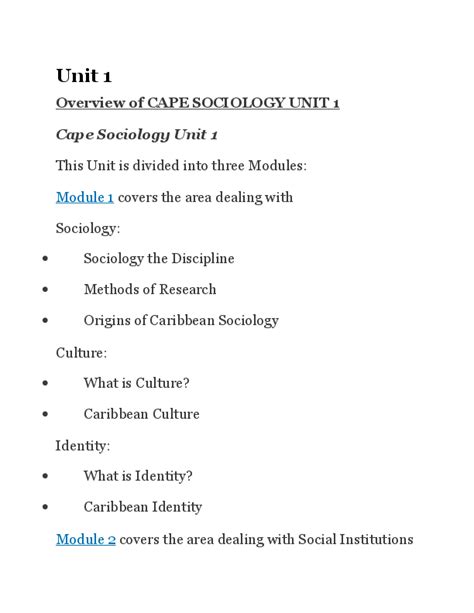 Cape Sociology Essay Examples