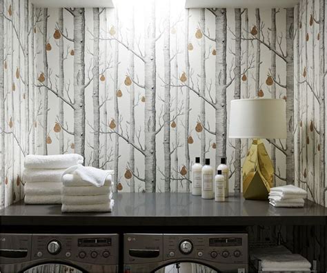Wallpapered Laundry Rooms Centsational Style Laundry Room