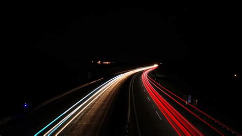 Luces De La Carretera Noche Alta Calidad Fondo De Pantalla Hd Avance