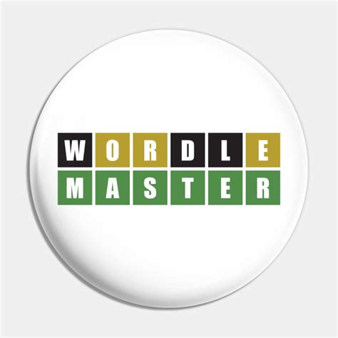 Wordle Master Wordle Style Wordle Master Pin Teepublic