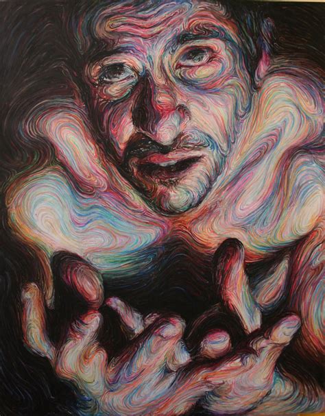 Swirling Psychedelic Self Portraits By Nikos Gyftakis