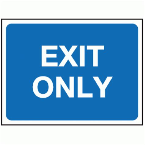 Exit Only Sign Clip Art