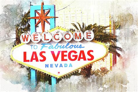 Welcome To Fabulous Las Vegas Sign Digital Art By Tatiana Travelways