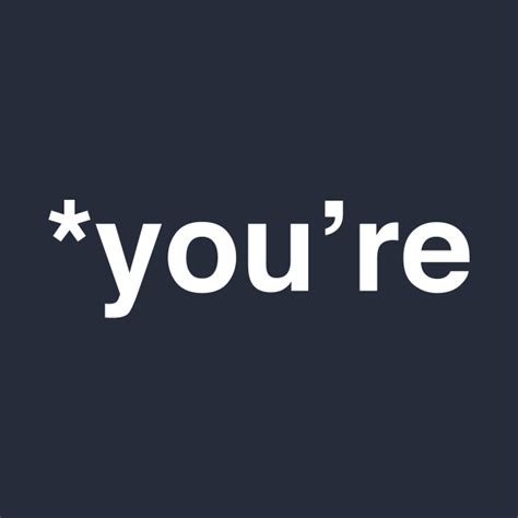 *you're - Funny Grammar - T-Shirt | TeePublic