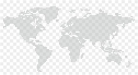 Global Dot Map 4 18 Dotted Map Of World Hd Png Download 1821x907