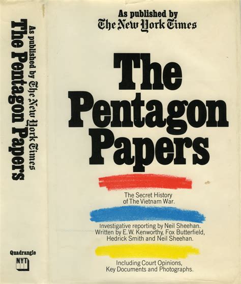 The Pentagon Papers Were Published By The New York Times In 1971