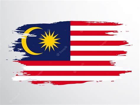 Premium Vector Malaysia Flag Painted By Brush