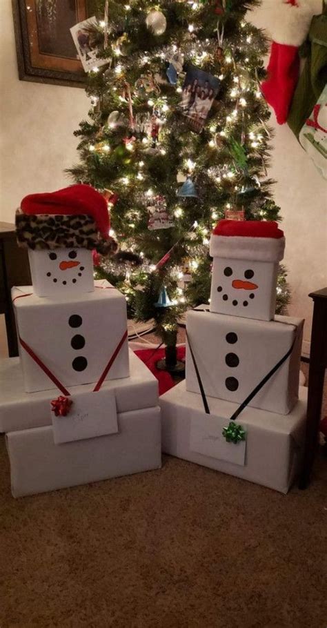 50 Adorable DIY Snowman Gift Tower Ideas Christmas Boxes Decoration