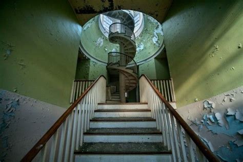 Beautiful Spiral Staircase At The Abandoned Asylum In Staunton Western State Hospital Virginia