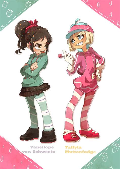 Vanellope Vs Taffyta Disney Cartoons Disney Drawings Disney Fan Art