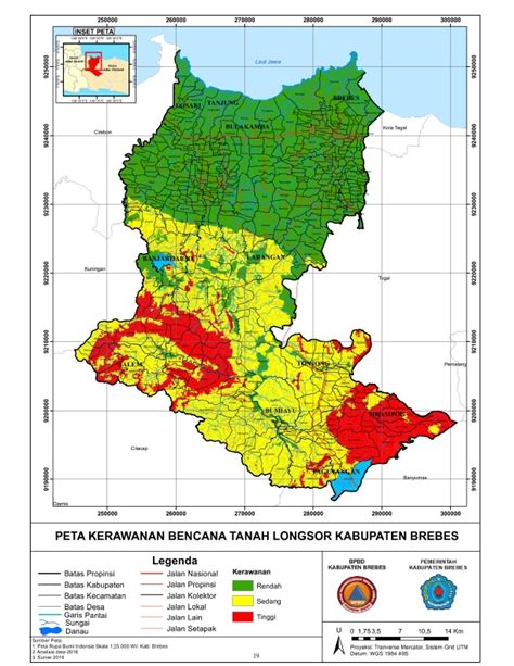 Peta Rawan Bencana Tanah Longsor BPBD Kabupaten Brebes