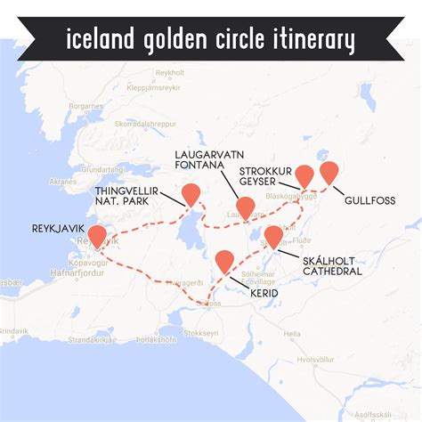 Iceland Golden Circle Map A Globe Well Travelled