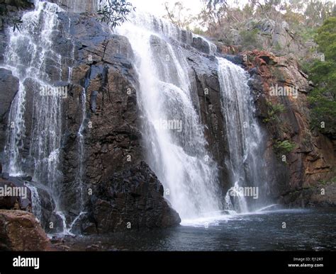 The Mackenzie Falls A Waterfall In The Grampians National Park Stock