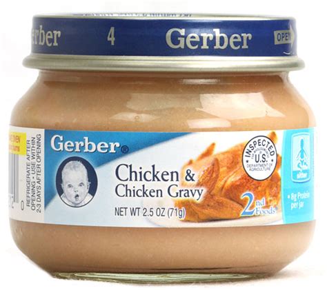 A cat should ideally have 2 full jars in a day if they are refusing to eat anything else. Gerber Baby Food 2nd Foods® Chicken and Chicken Gravy -- 2 ...