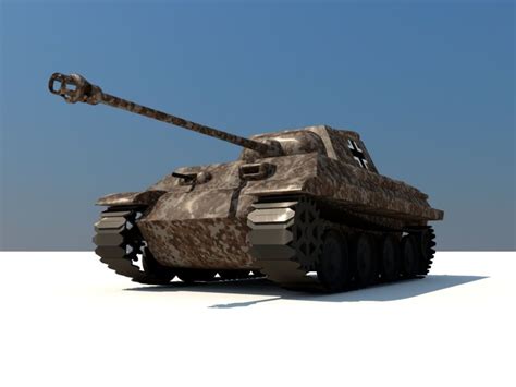 panzer v panther 3d model 20 obj c4d 3ds free3d