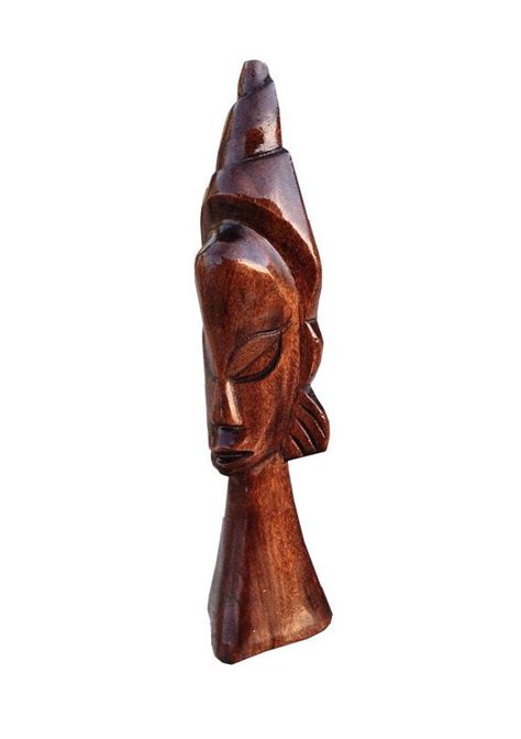 Hand Carved 9 Wooden African Tribal Woman Figure Statue Etsy