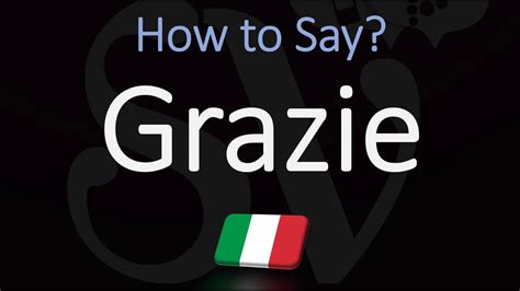 Listen to the audio pronunciation in english. How to say 'Thank You' in Italian? How to Pronounce Grazie ...