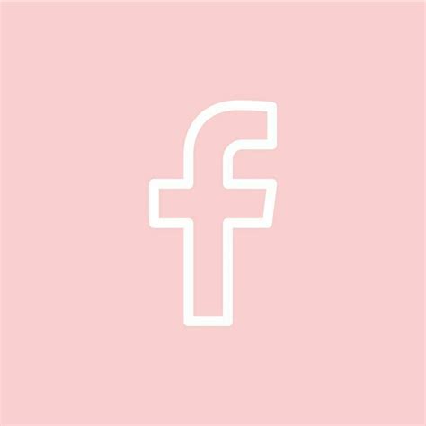 Light Pink Icon In 2021 App Icon Facebook Icons Pastel Pink Icons