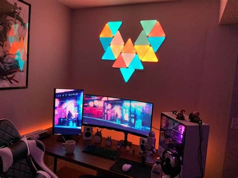 Nanoleaf Triangle Shapes Ideas Game Room Design Game Room Lighting
